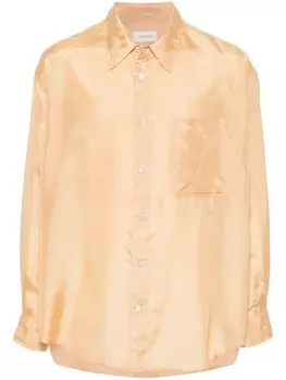 LEMAIRE satin silk shirt, оранжевый