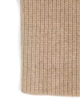 LEMAIRE шарф-снуд в рубчик, нейтральный цвет