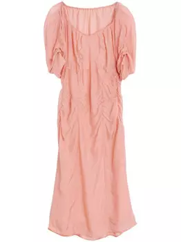 LEMAIRE шифоновое платье миди, розовый