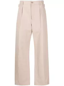 LEMAIRE широкие брюки с завышенной талией, нейтральный цвет