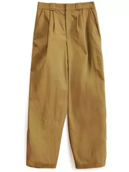 LEMAIRE широкие брюки с завышенной талией, зеленый