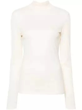 LEMAIRE топ с высоким воротником, белый