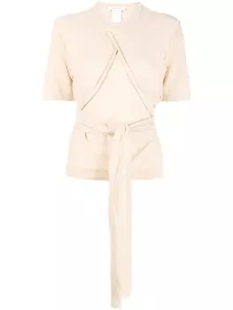 LEMAIRE трикотажный топ с завязками, нейтральный цвет