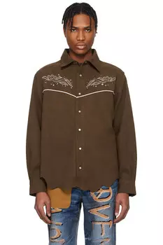 Леманс рубашка из искусственной замши Andersson Bell, коричневый