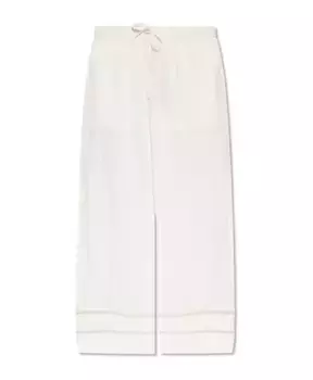 Лен брюки Allsaints, белый