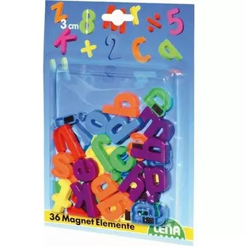 Лена, Буквы магнитные маленькие 36 шт. Lena