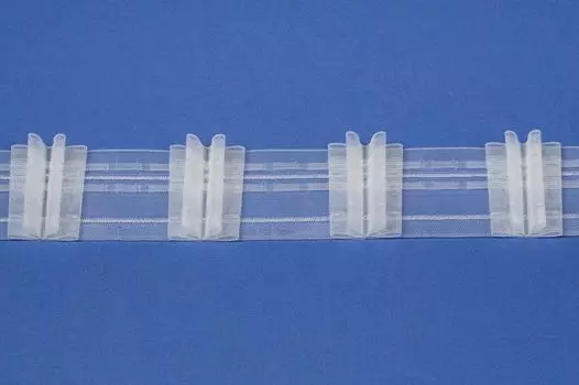 Лента для штор rewagi 5 метров, стоячие складки, ширина штор: 29 мм 1:2,0 L124 bandex, прозрачный