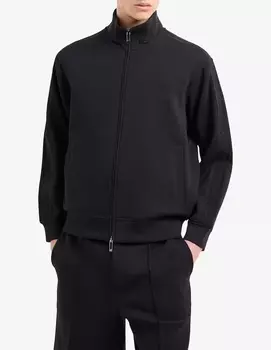 Лента с логотипом толстовки и молнией Emporio Armani, черный