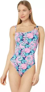 Леола цельный Lilly Pulitzer, цвет Oyster Bay Navy Shroom with A View
