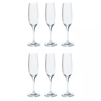 LEONARDO 061445 Бокал для шампанского Ciao+, бокал, 190 мл, В 22,5 см, прозрачный (6 шт.)