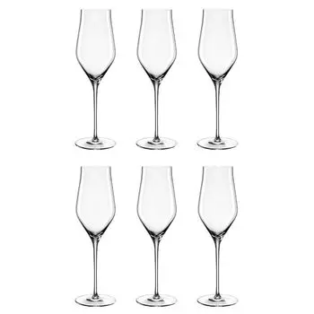 LEONARDO 066408 Бокал для шампанского Brunelli, 340 мл, Тектон, прозрачный (6 шт. в упаковке)