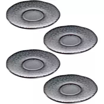 LEONARDO блюдце «Матера», (набор, 4 шт.), керамика, 11 см, антрацит