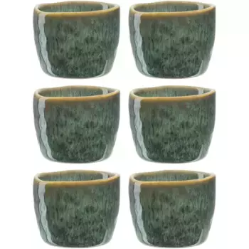 LEONARDO Подставки для яиц «МАТЕРА», (набор, 6 шт.), керамика, зеленый