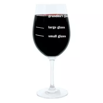 Leonardo Wine Glass XL, Бокал для бабушки, Подарочный бокал для настроения с забавной гравировкой, Бокал для вина, 610 мл Glaskoch