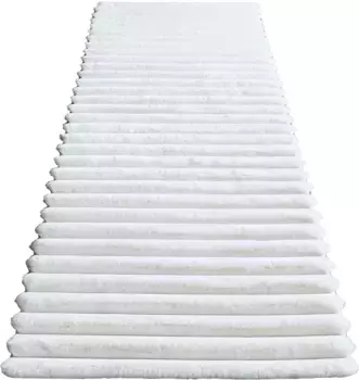 Leonique Runner "Melanie, ковер из искусственного меха, особенно мягкий, с высоким эффектом", прямоугольный, под мех кролика, для гостиной, спальни, прихожей, также прямоугольный 67х230 см, белый