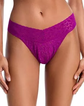 Леопардовое кружевное танга Original Rise Hanky Panky, красный