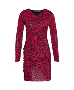 Леопардовое платье Love Moschino, мультиколор