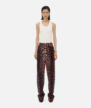 Леопардовые брюки из овчины Bottega Veneta
