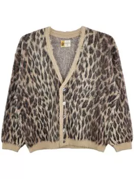 Леопардовый кардиган SAINT MXXXXXX, нейтральный цвет