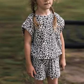 Леопардовый комплект полотенец и шорты ANTEBIES