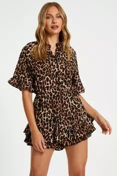 Леопардовый принт комбинезон QUIZ Clothing