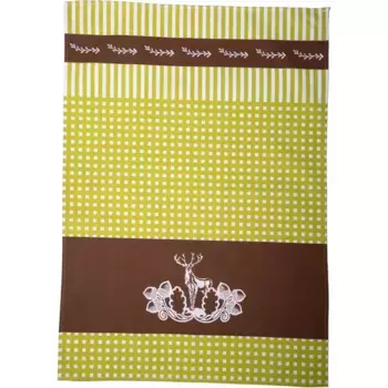 Лепное кухонное полотенце «Lederhosn», (набор, 3 шт.) Stuco, зеленый/коричневый/белый