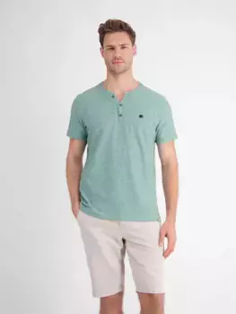 LERROS Футболка на пуговицах "LERROS Serafino с тонкими линиями", синий