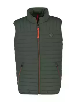 LERROS стеганый жилет с карманами на молнии, зеленый