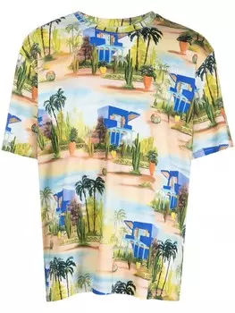 Les Benjamins футболка с графичным принтом, синий