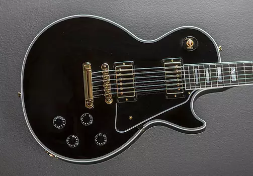 Les Paul Custom с глянцевой накладкой на гриф Ebony - Ebony Gibson Les Paul w/Ebony Fingerboard Gloss - Ebony