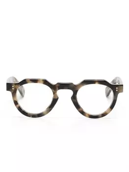 Lesca очки Crown в оправе панто, коричневый