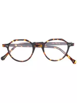 Lesca очки в круглой черепаховой оправе, коричневый