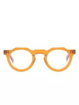Lesca очки в круглой матовой оправе, желтый