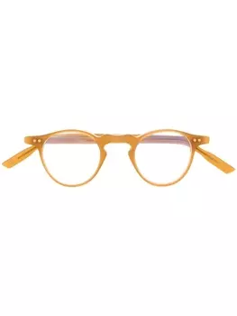 Lesca очки в круглой оправе, коричневый