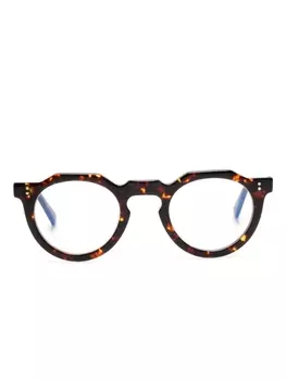 Lesca очки в круглой оправе, коричневый