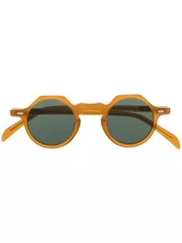 Lesca очки в круглой оправе, коричневый