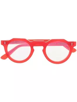 Lesca очки в круглой оправе, красный