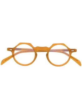 Lesca очки в круглой оправе, нейтральный цвет