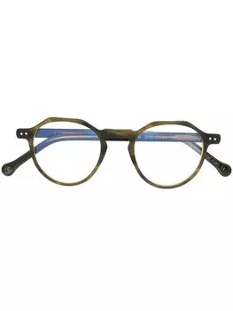 Lesca очки в круглой оправе, зеленый