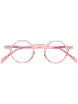 Lesca очки Yoga 39 в круглой оправе, розовый