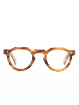 Lesca солнцезащитные очки Crown в оправе панто, нейтральный цвет