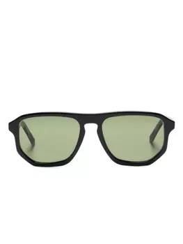 Lesca солнцезащитные очки Maio XL в прямоугольной оправе, черный