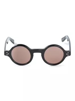 Lesca солнцезащитные очки в круглой оправе, черный