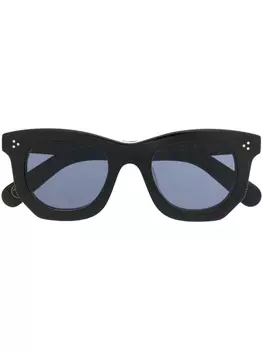 Lesca солнцезащитные очки в массивной оправе, черный