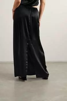 LESET юбка макси Barb из тисненого атласа, черный