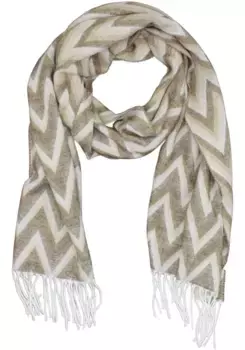 Leslii вязаный шарф зигзагообразным узором, коричневый
