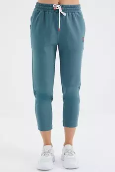 Лесно-зеленый женский спортивный костюм на шнуровке с карманами и детальной детальной удобной посадкой TOMMYLIFE