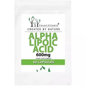 Лесной витамин, альфа-липоевая кислота, 600 мг, Добавка , 60 капсул Forest Vitamin