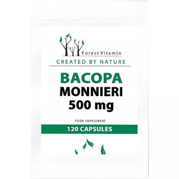 Лесной витамин, Бакопа Моньери 500 мг, БАД, 120 капсул Forest Vitamin