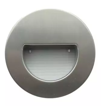 Лестничное освещение теплое белое IP44 матовый никель круглый Trango, черный